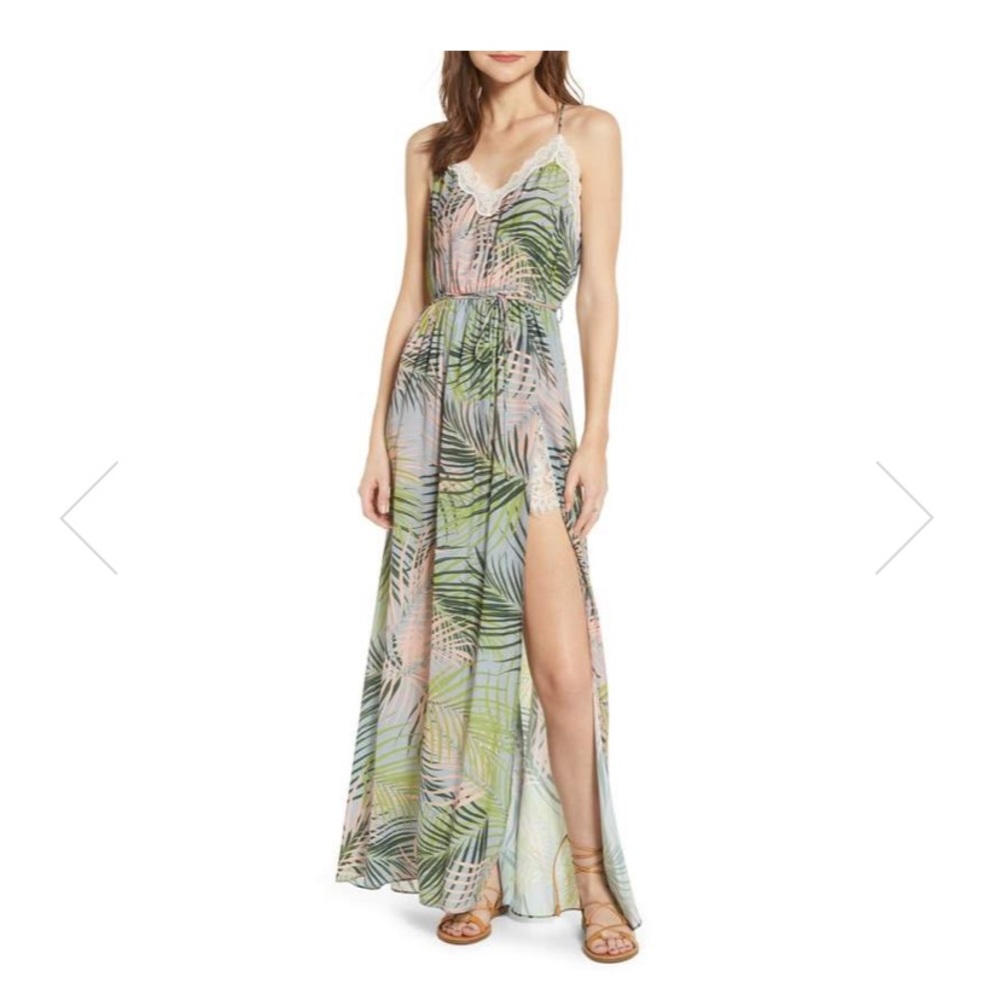 A La Plage Tropical Print Maxi rare find
